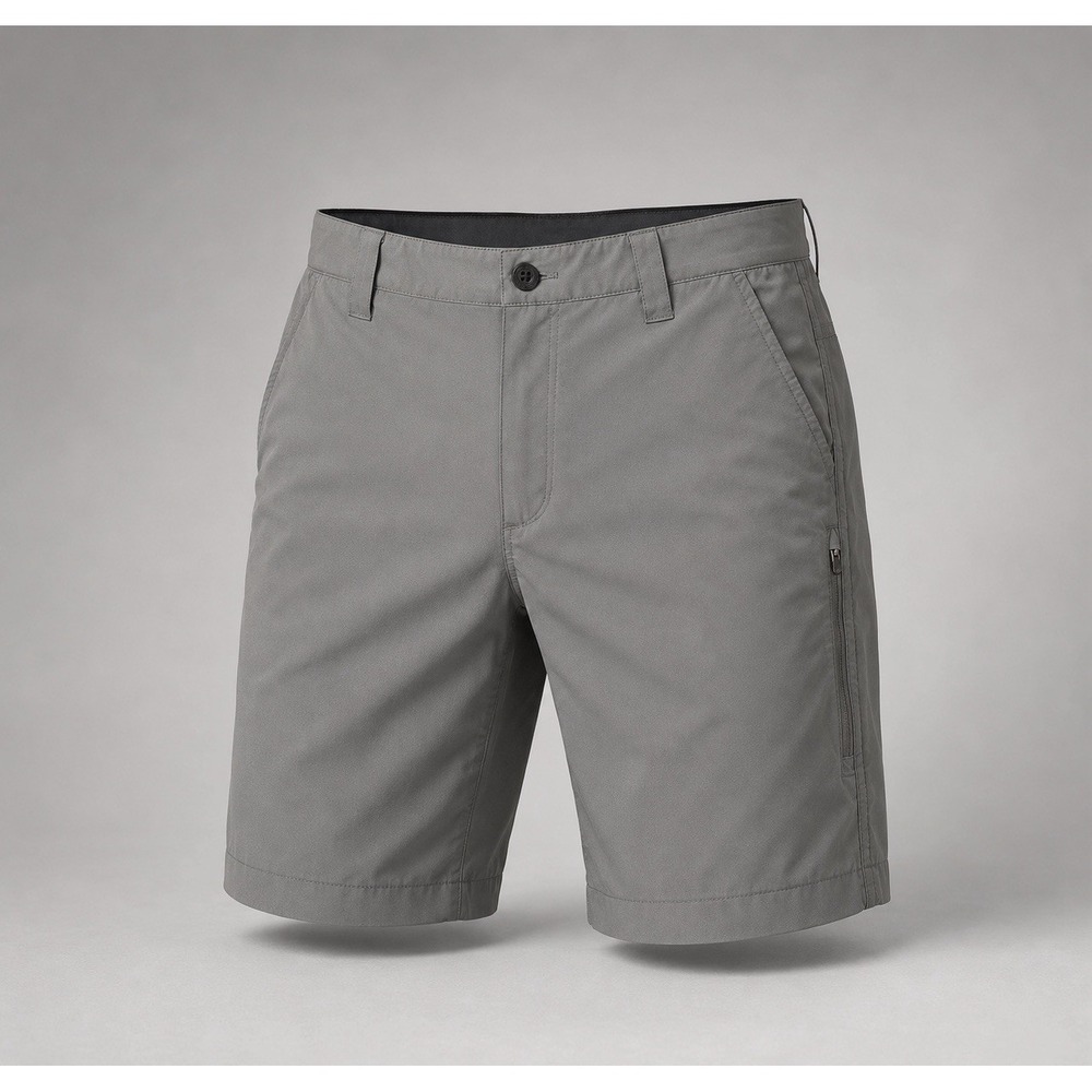 Orvis Tech Shorts Mens 32 Stretch Quick Dry Gray Hiking Fishing Zip Pocket